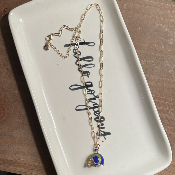 LA Rams Bling Helmet Necklace. - Picture 2 of 2